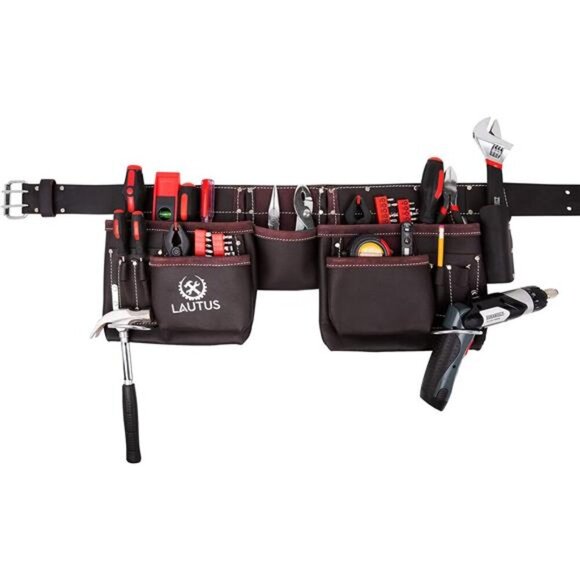 Oil Tanned Leather Tool Belt/Pouch/Bag, Carpenter, Construction, Framers - Picture 3 of 7